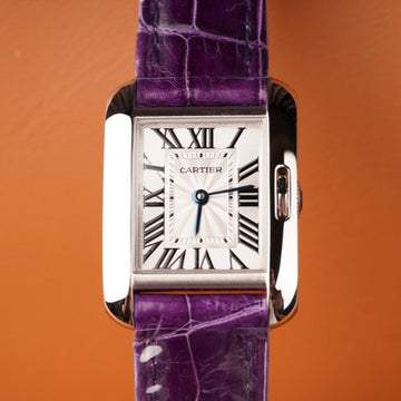 TANK ANGLAISE STEEL PURPLE LEATHER