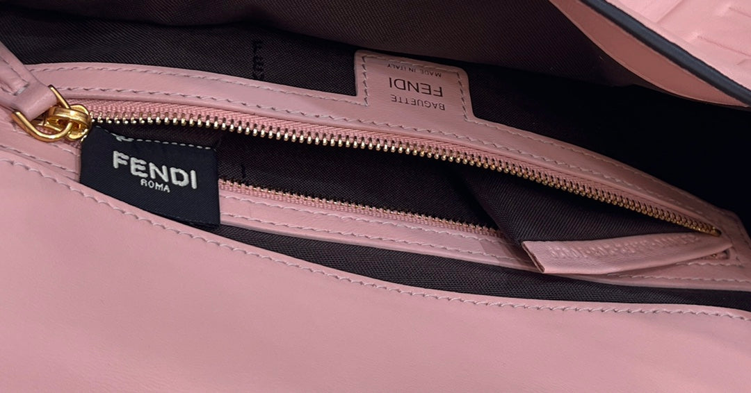 Baguette 27cm Pink Lambskin Gold Hardware