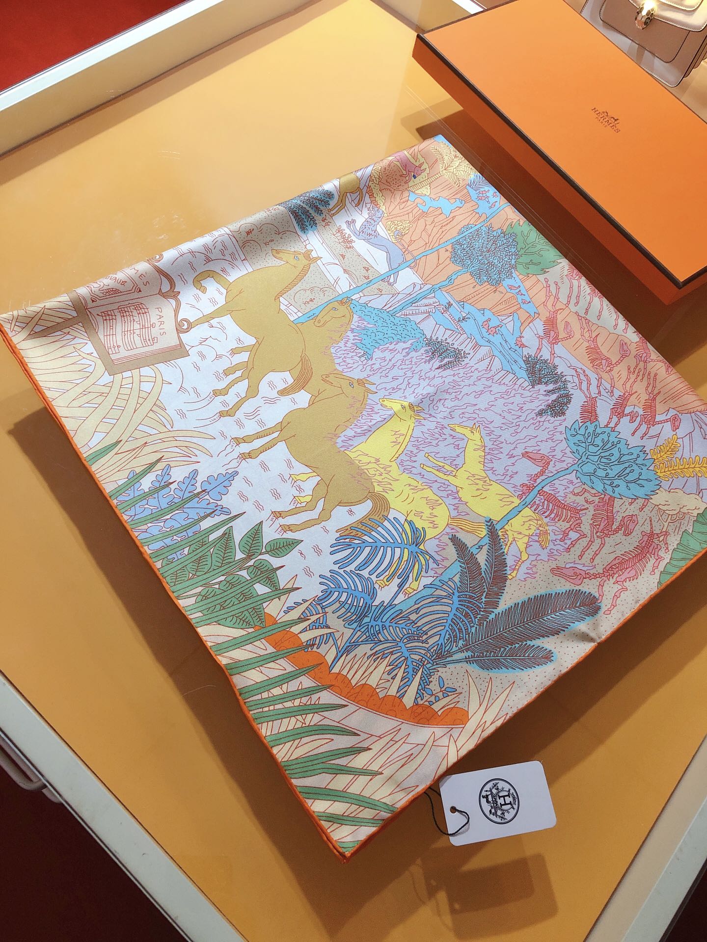 Le Carnaval Des Animaux Scarf 90 CM In Colorful Silk Twill 288863