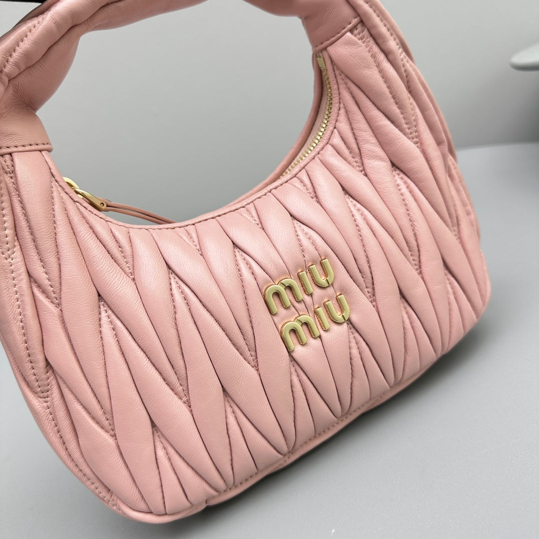 MINI HOBO 20 BAG IN LIGHT PINK LAMBSKIN