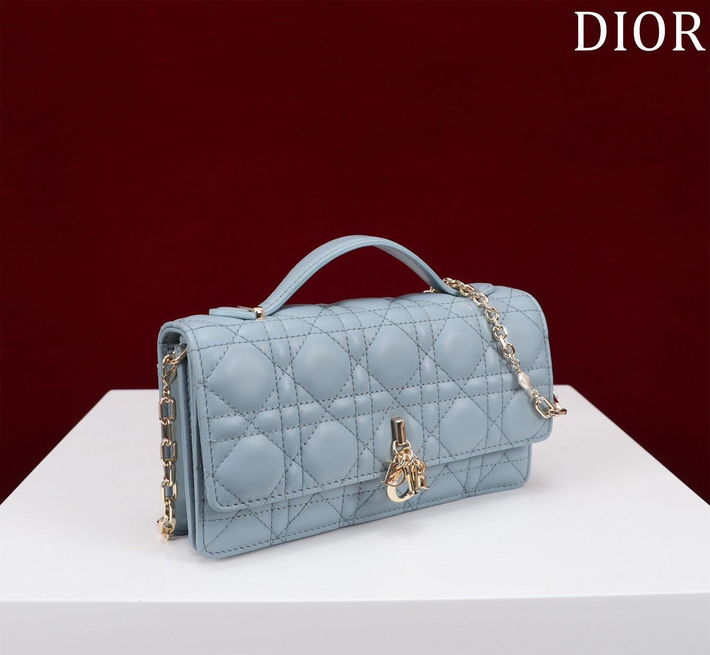 my cd mini 21 rock gray lambskin