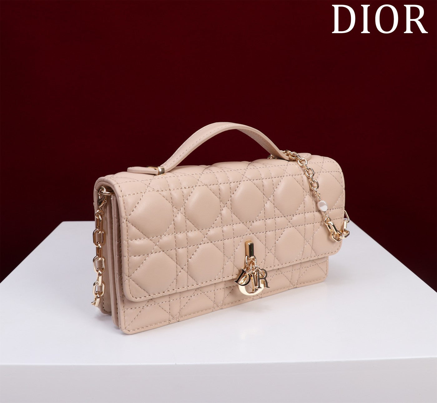 my cd mini 21 powder pink lambskin