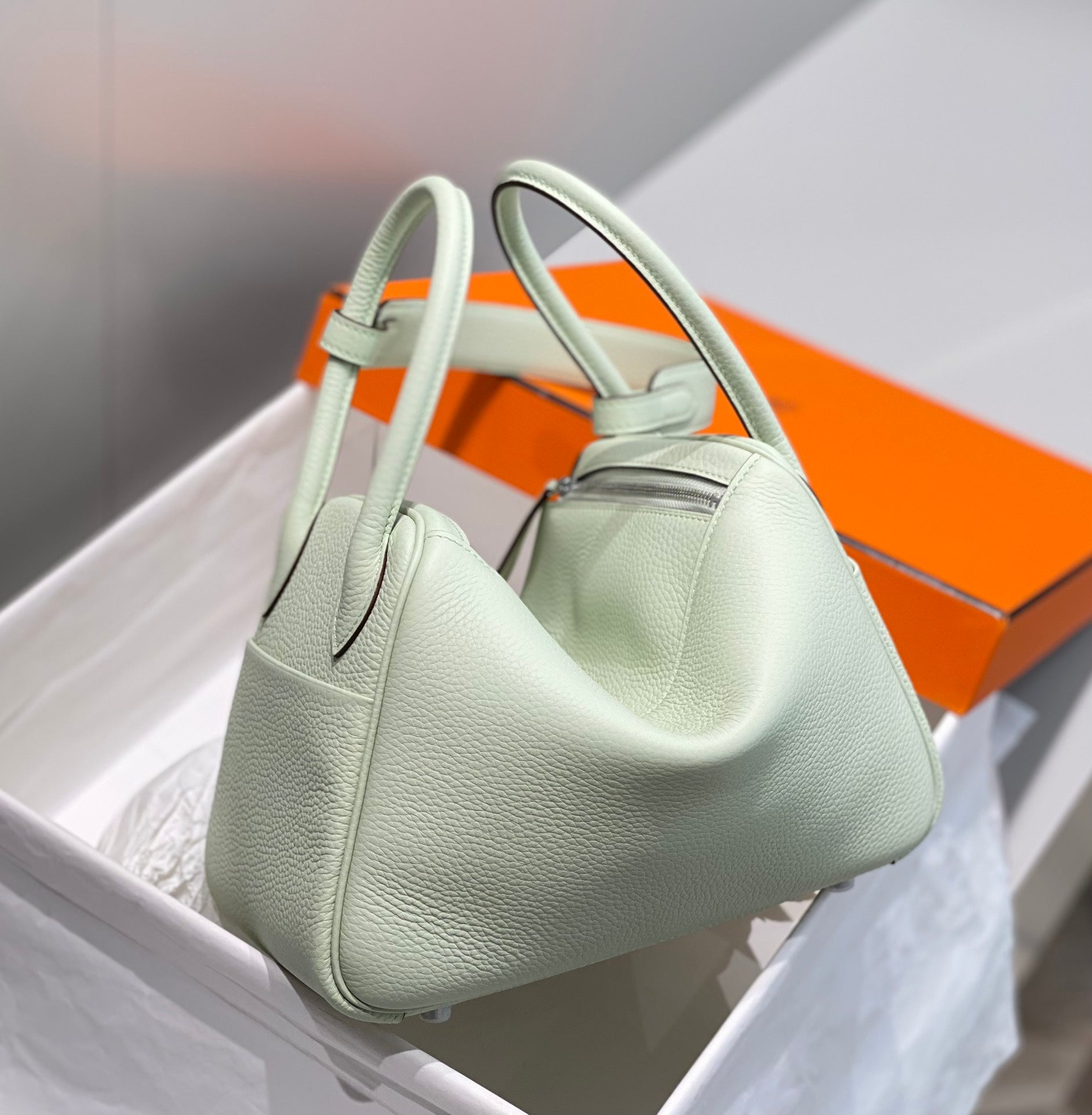 HM LINDY 26 BAG MINT TAURILLON CLEMENCE LEATHER
