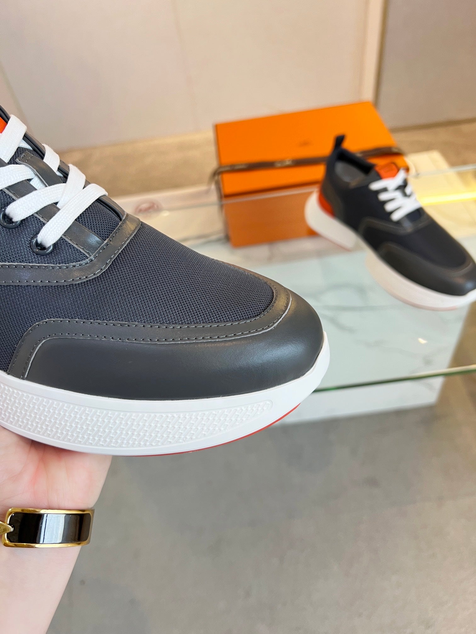 GIGA SNEAKER BLACK CALFSKIN BLACK SOLE
