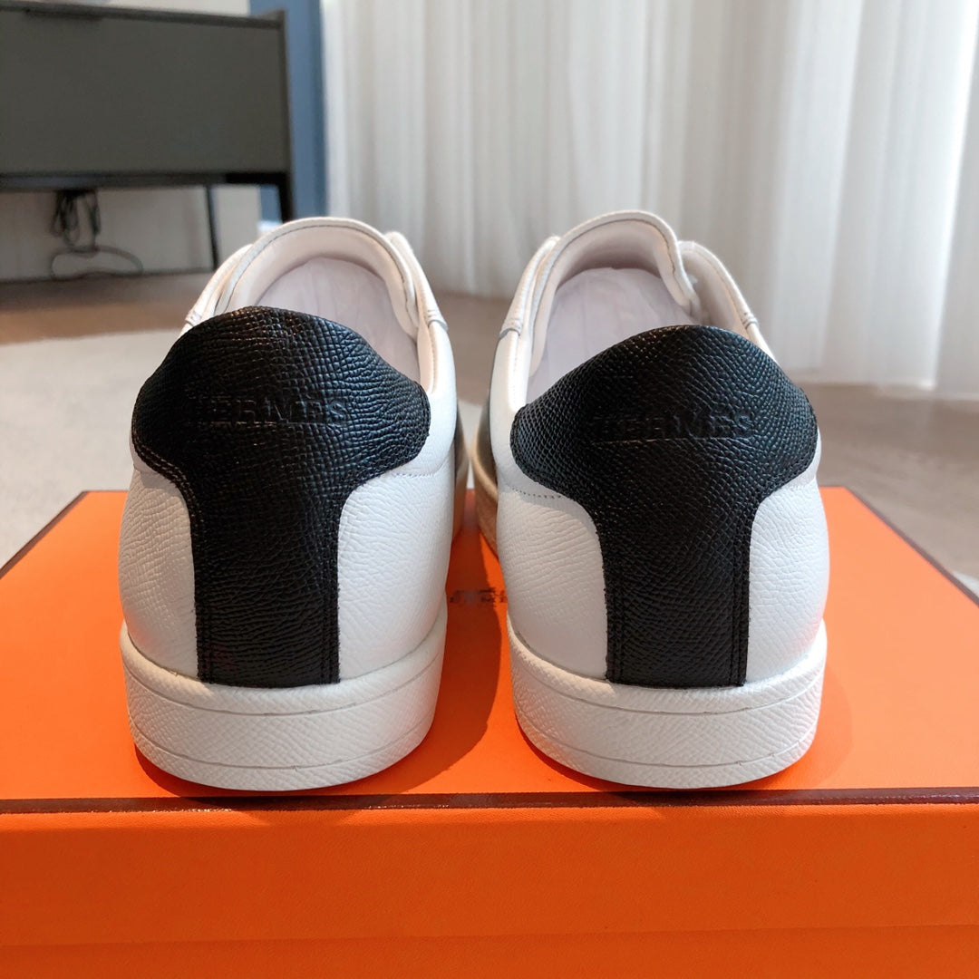 HM BOOMERANG SNEAKER WHITE MIX GRAY MIX BLACK CALFSKIN