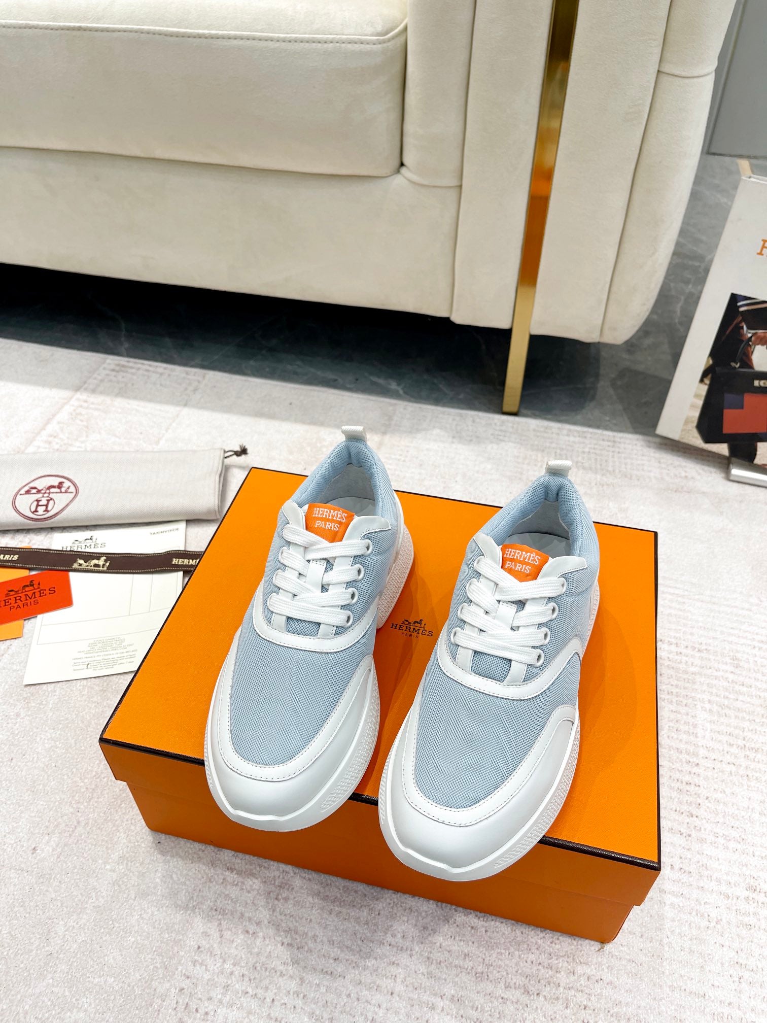 HM Giga Sneaker Baby Blue Fabric 206286
