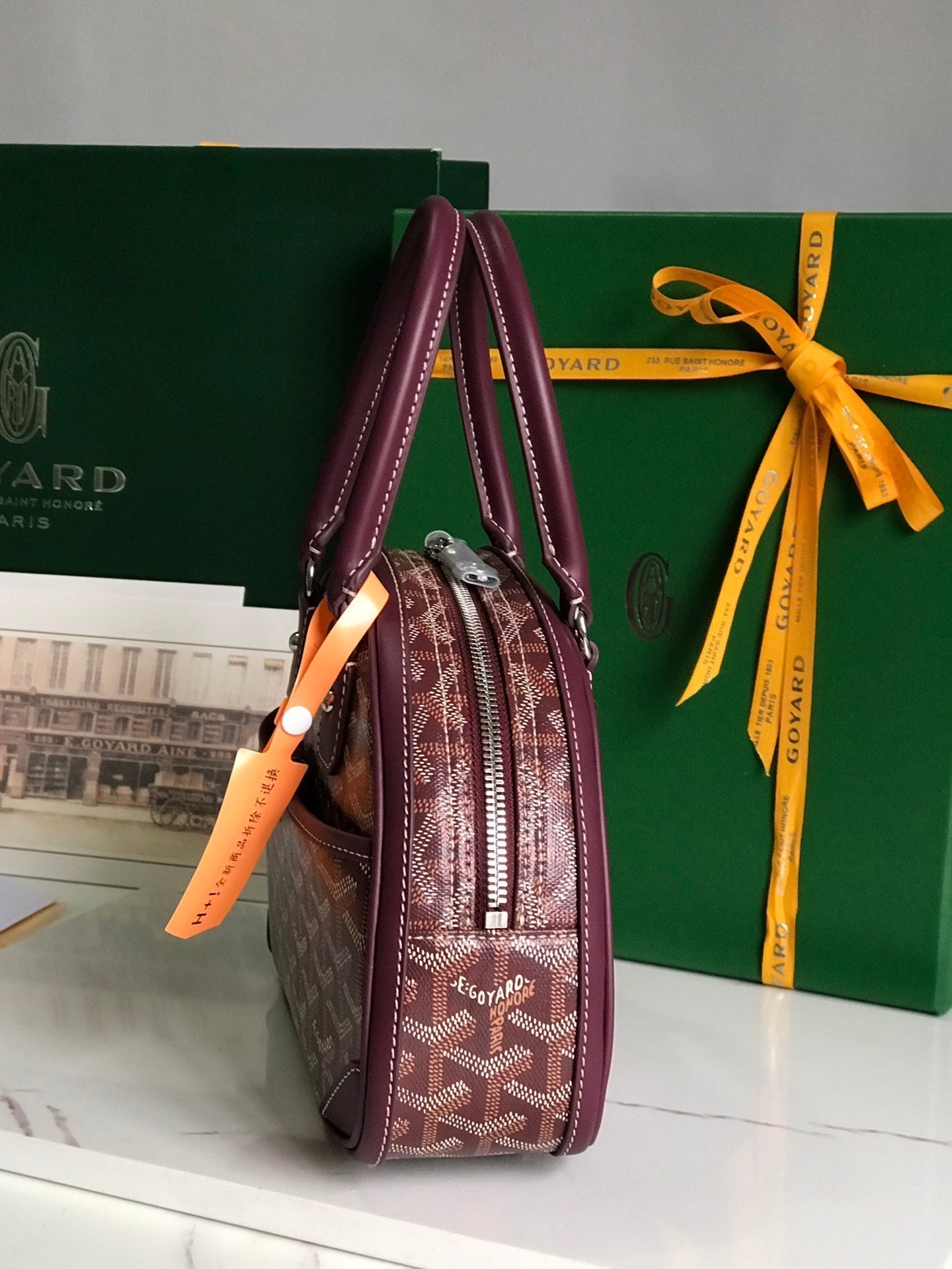 SAINT JEANNE MINI BAG 26 IN CANNON PINK GOYARDINE CANVAS AND CALFSKIN