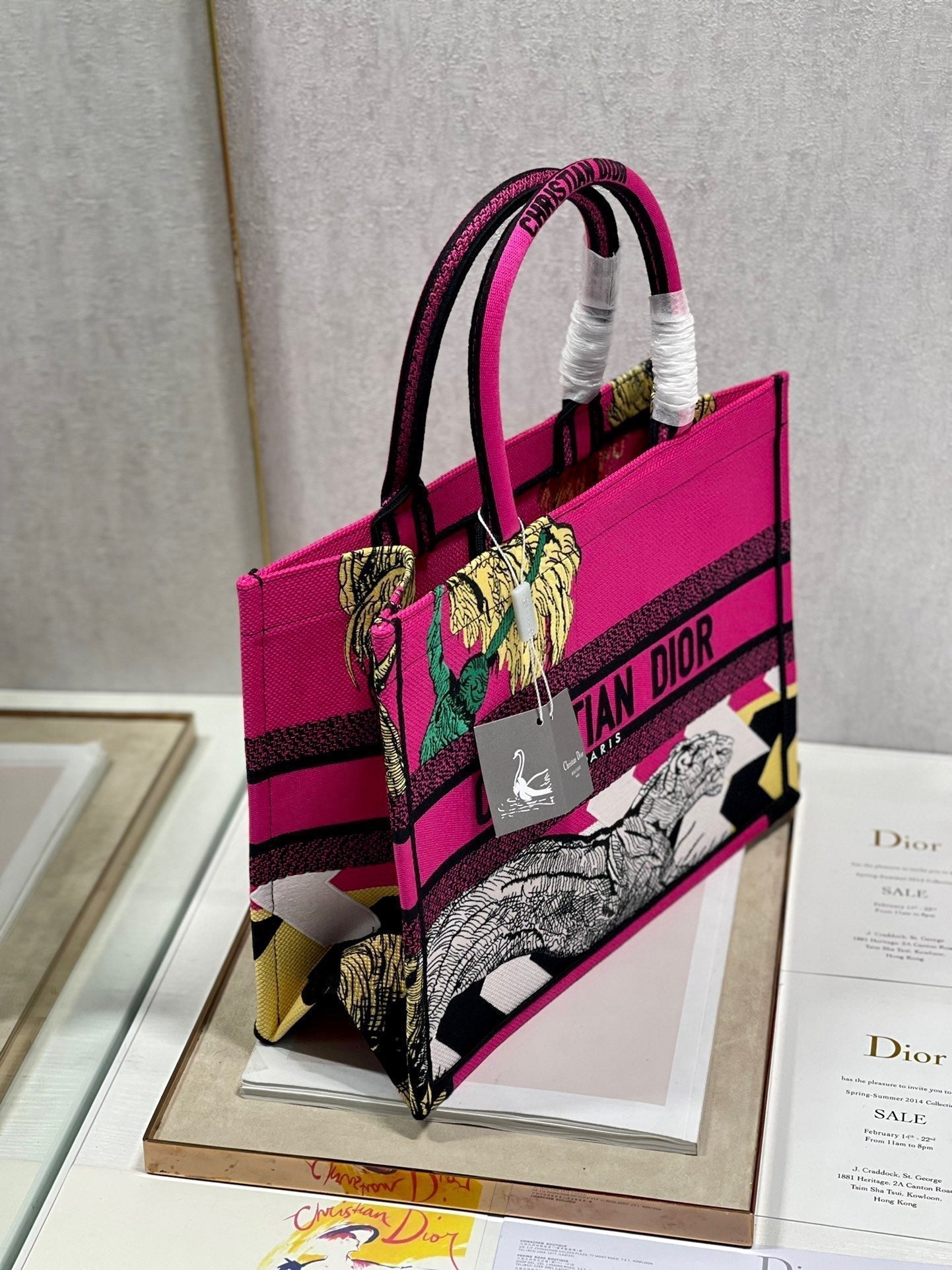 CD Pink Panther Book Tote 36cm Bag Canvas 336546