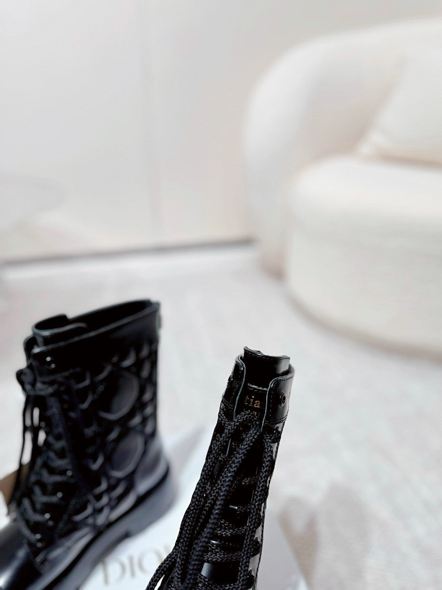 D-Unit Ankle Boot 40mm In Black Glossy Calfskin 988757