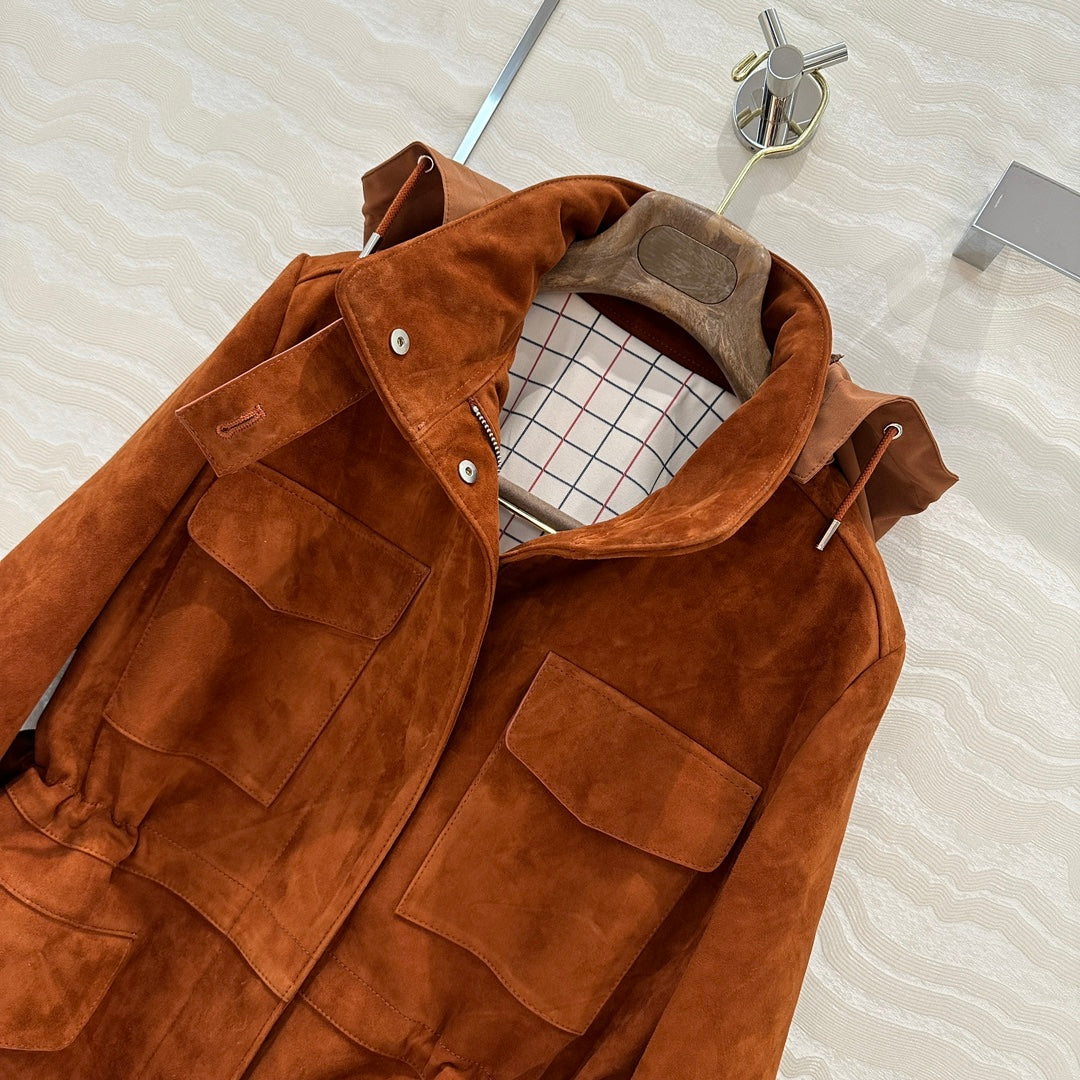 LP 25 Jacket Brown Suede Lambskin 314085
