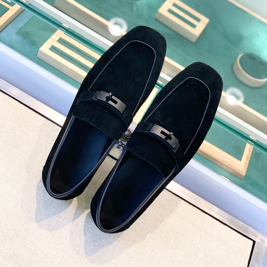 HM Men's Loafer Navy Blue Suede 539736