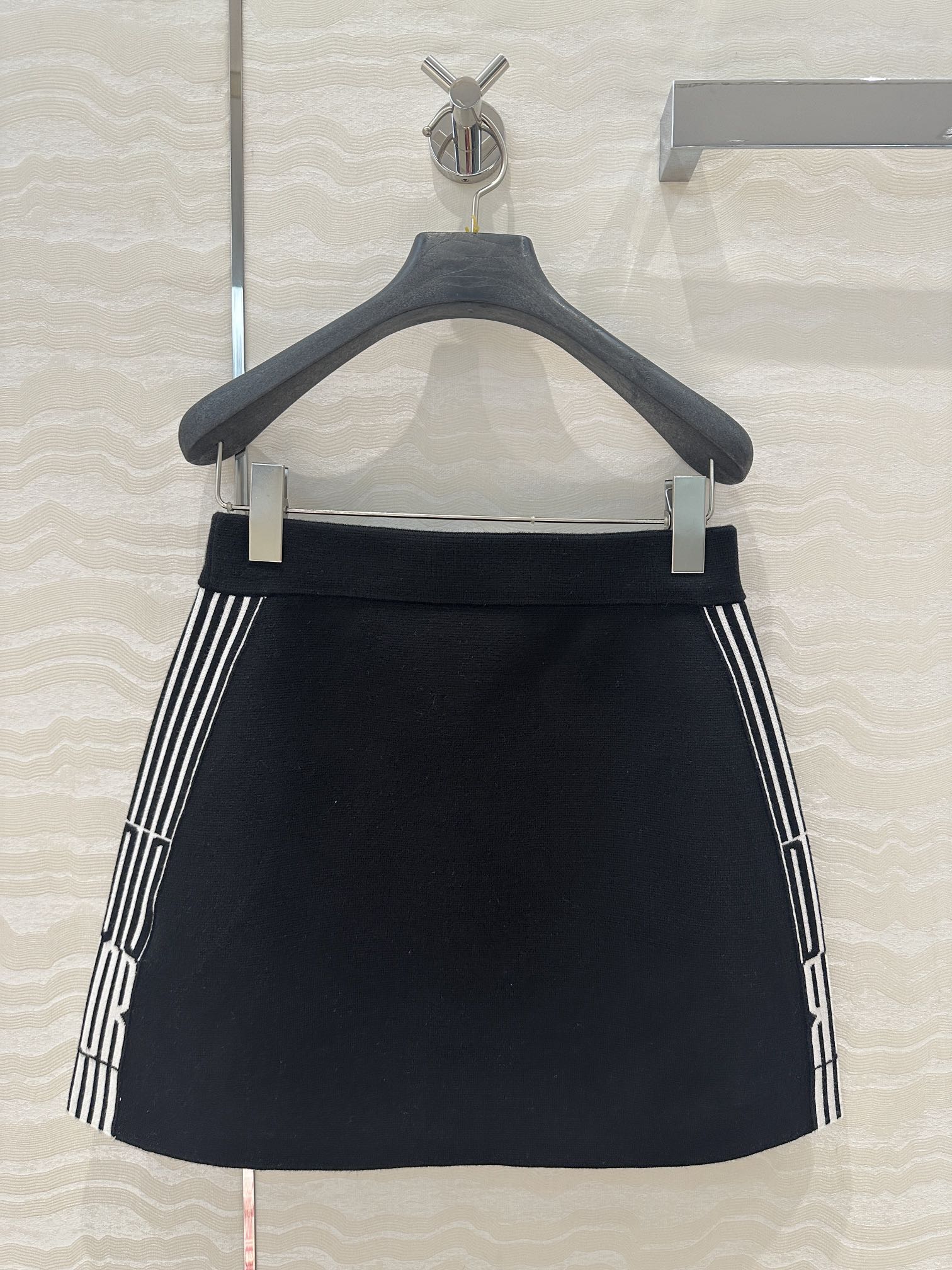 CD Short Skirt Black Viscose Polyamide