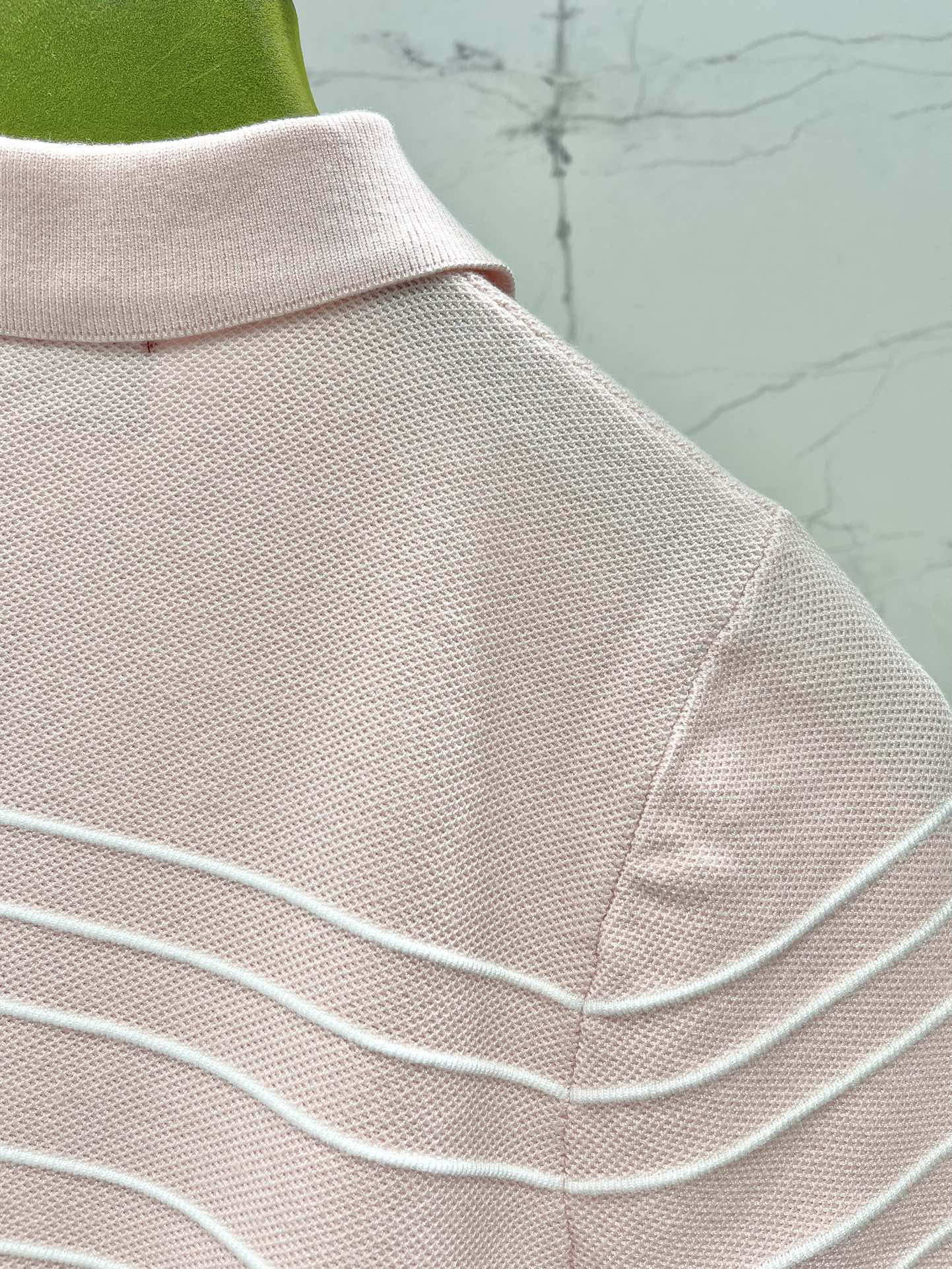 Gucci Polo Shirt Dress Pink Cotton Wool