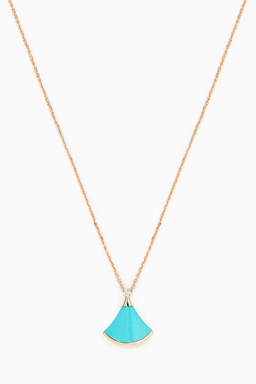 DREAM NECKLACE TURQUOISE PINK GOLD