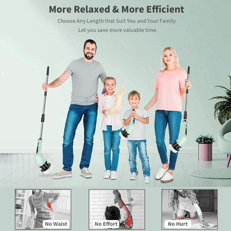 Electric Multi-Surface Cleaning Brush for Home