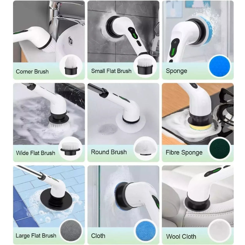 Electric Multi-Surface Cleaning Brush for Home