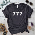 777 Angels Numbers T Shirt Dark Heather Grey Mockup