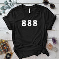888 Angels Numbers T Shirt Black Mockup