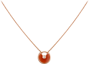 AMULETTE GOLD CARNELIAN ONYX NECKLACE