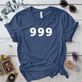 999 Angel Numbers T Shirt Indigo Blue Mockup