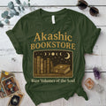Akashic Bookstore T-Shirt Mockup Military Green