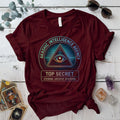 Akashic Intelligence Agency T-Shirt Mockup Maroon