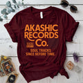 Akashic Records Soul Tracks T-Shirt Mockup Maroon