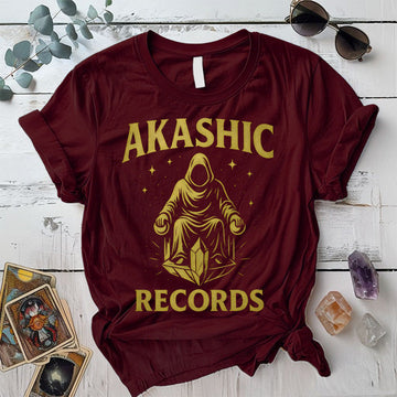 Akashic Records Throne T-Shirt Mockup Maroon