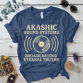 Akashic Sound Systems T-Shirt Mockup Indigo Blue