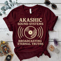 Akashic Sound Systems T-Shirt Mockup Maroon