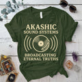 Akashic Sound Systems T-Shirt Mockup Military Green