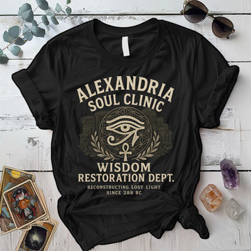 Alexandria Soul Clinic T-Shirt Mockup Black