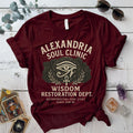 Alexandria Soul Clinic T-Shirt Mockup Maroon
