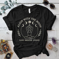 Align With The Moon T-Shirt Mockup Black