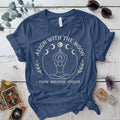 Align With The Moon T-Shirt Mockup Indigo Blue