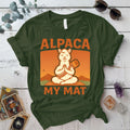 Alpaca My Mat T-Shirt Mockup Military Green