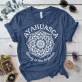 Ayahuasca Gateway T-Shirt Mockup Indigo Blue
