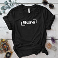 Believe T-Shirt Mockup Black