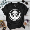 Bloom Under The Moon T-Shirt Mockup Black