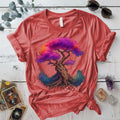 Bonsai Dreamwood T-Shirt Mockup Coral Silk