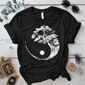 Bonsai Tree Ying Yang T-Shirt Mockup black