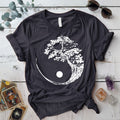 Bonsai Tree Ying Yang T-Shirt Mockup dark-heather-grey