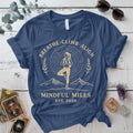 Breathe Climb Align T-Shirt Mockup Indigo Blue