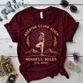 Breathe Climb Align T-Shirt Mockup Maroon