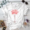Breathe Lotus Flower T Shirt White Mockup