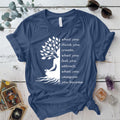 Buddha Tree Quote T-Shirt Mockup Indigo Blue