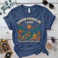 Canyon Kundalini Lodge T-Shirt Mockup Indigo Blue