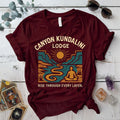 Canyon Kundalini Lodge T-Shirt Mockup Maroon
