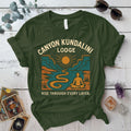 Canyon Kundalini Lodge T-Shirt Mockup Military Green