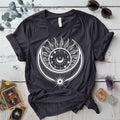 Celestial Alchemy T-Shirt Mockup Dark Heather Grey
